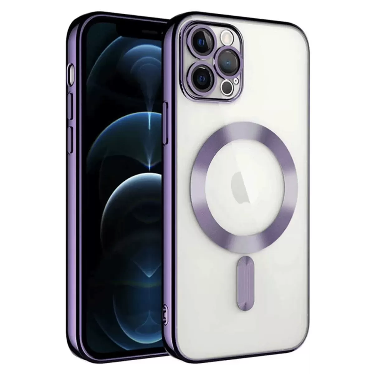 Newface Apple iPhone 14 Pro Max Kılıf Kross Magneticsafe Kapak - Mor