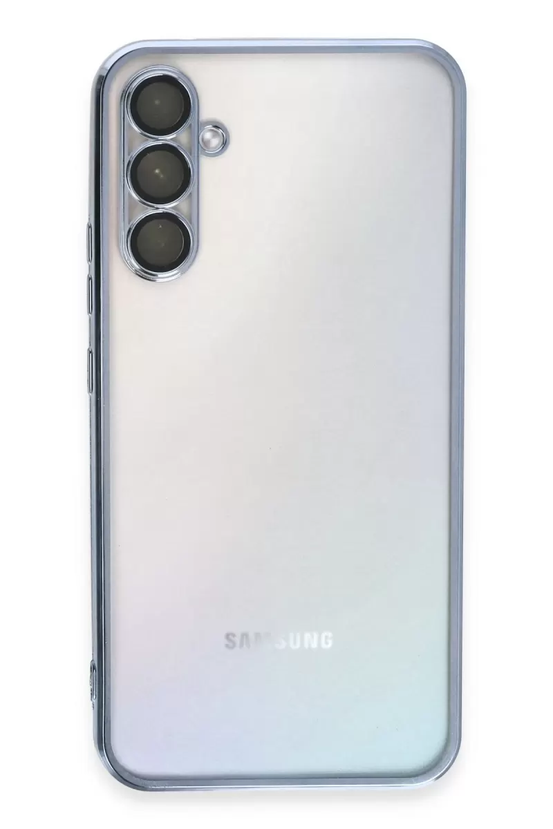 Newface Samsung Galaxy A34 5G Kılıf Razer Lensli Silikon - Açık Mavi