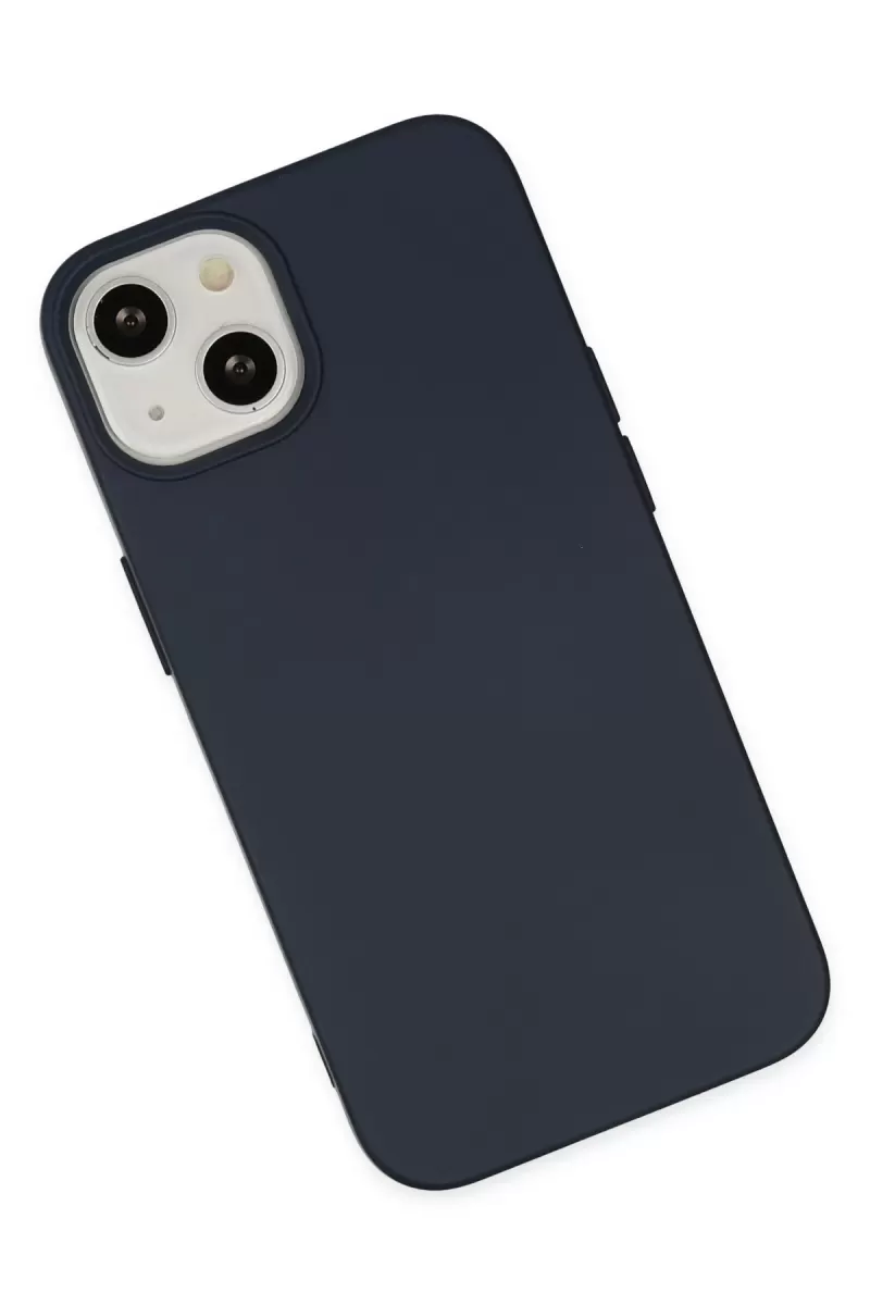Newface Apple iPhone 15 Kılıf Nano içi Kadife Silikon - Lacivert