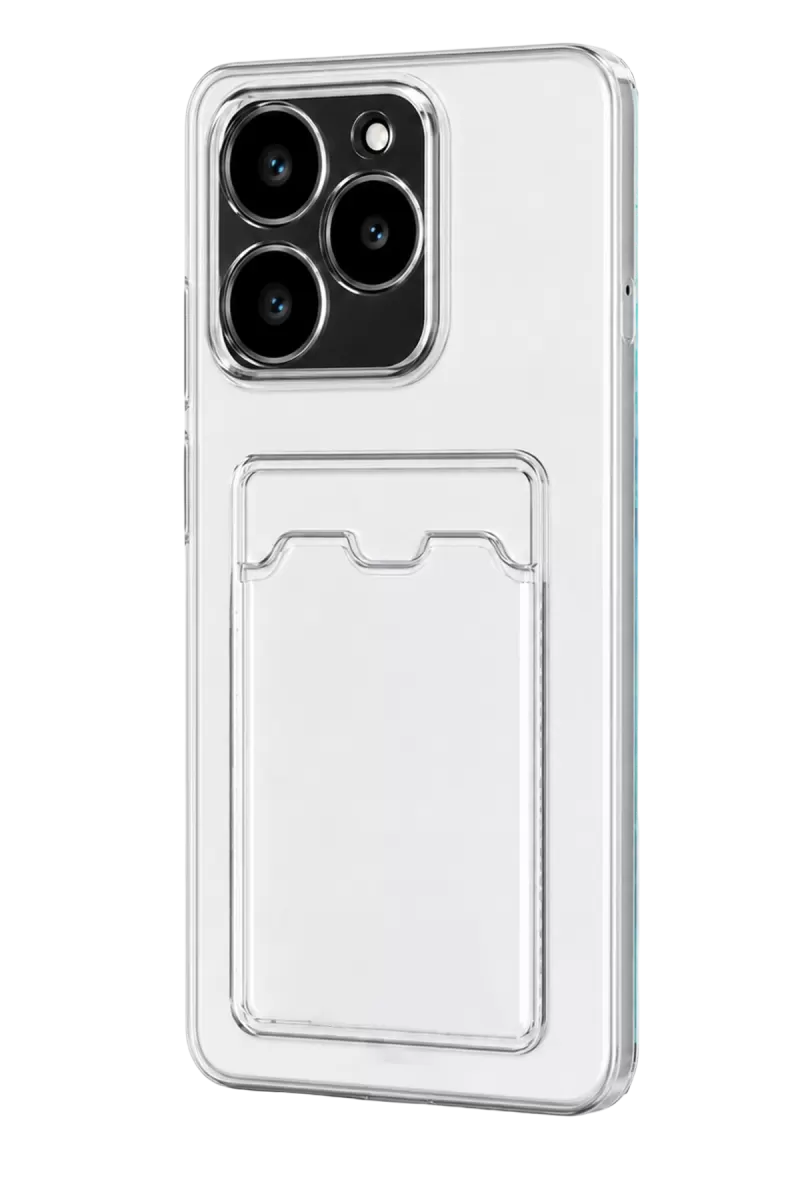 Newface Realme C61 Kılıf Kart Şeffaf Silikon - Şeffaf
