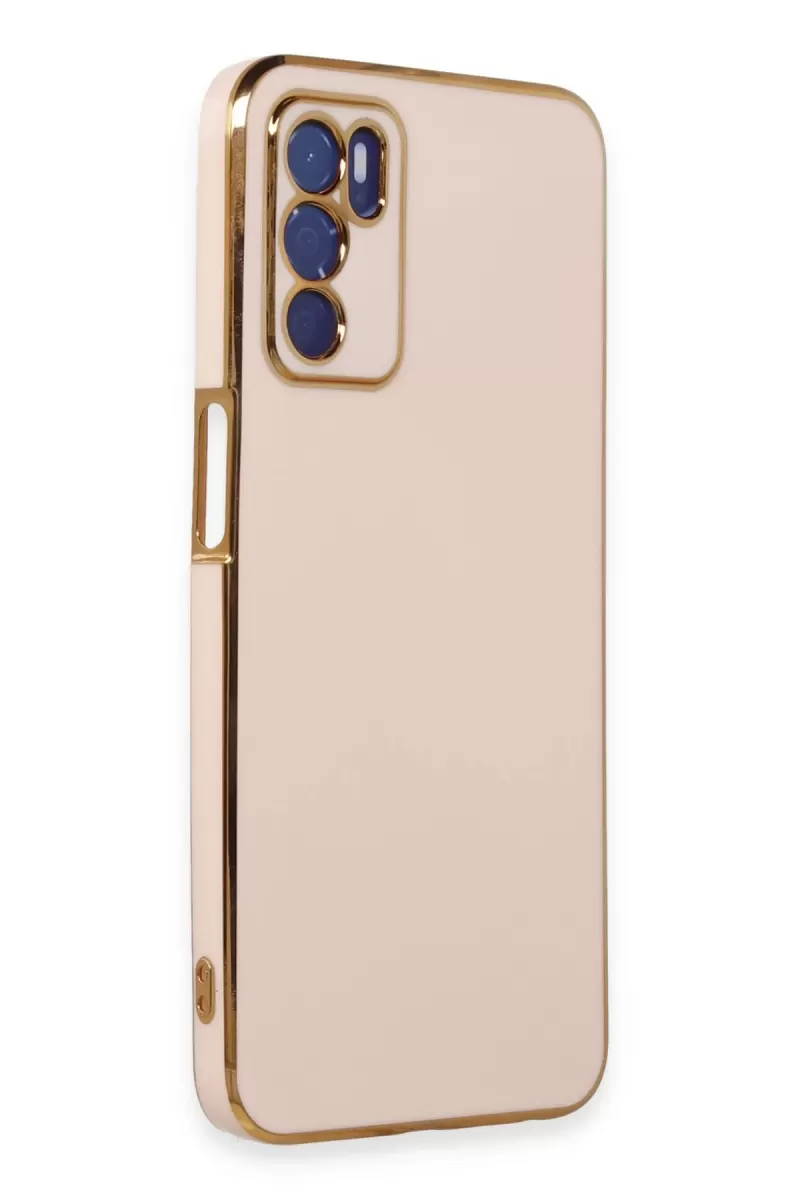 Newface Oppo A16 Kılıf Volet Silikon - Pembe