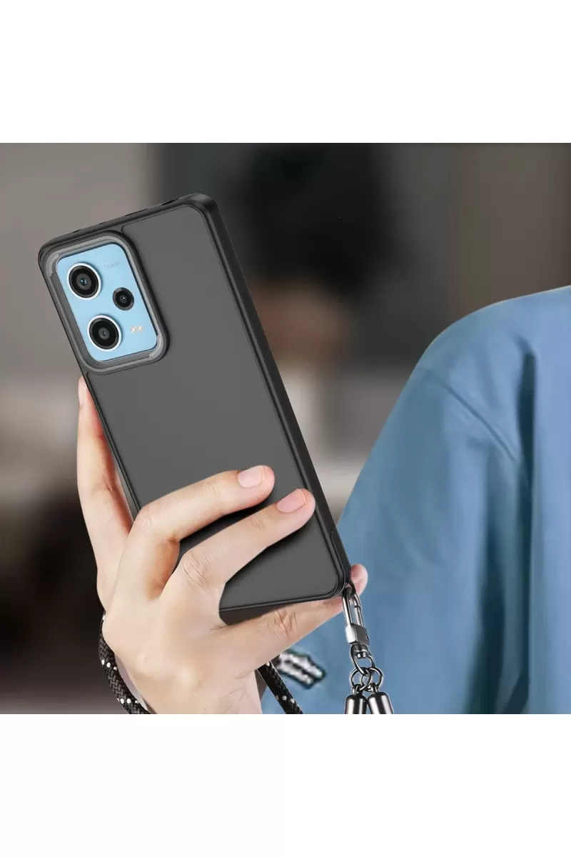 Newface Xiaomi Redmi Note 12 4G Kılıf Elegant Kapak - Siyah