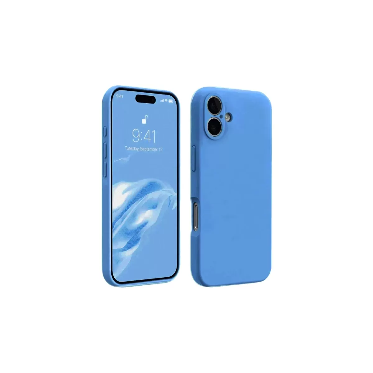 Newface Apple iPhone 16 Kılıf First Silikon - Mavi