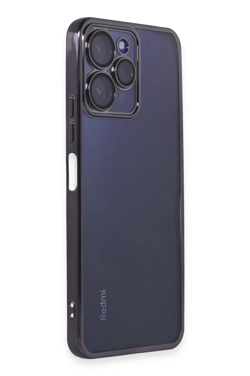 Newface Xiaomi Redmi 12 Kılıf Razer Lensli Silikon - Mor