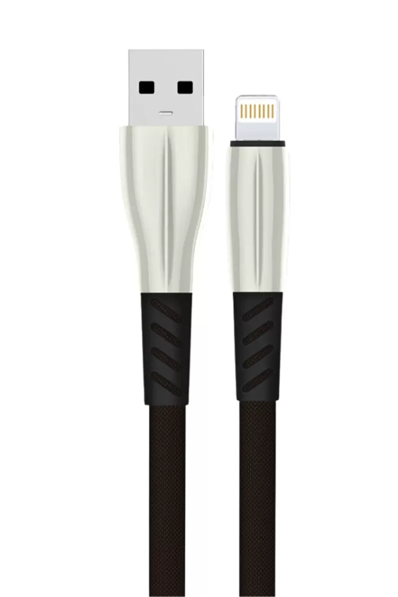 Konfulon S89 Metal Uçlu Lightning Kablo iphone Uyumlu 1M 2.4A - Siyah
