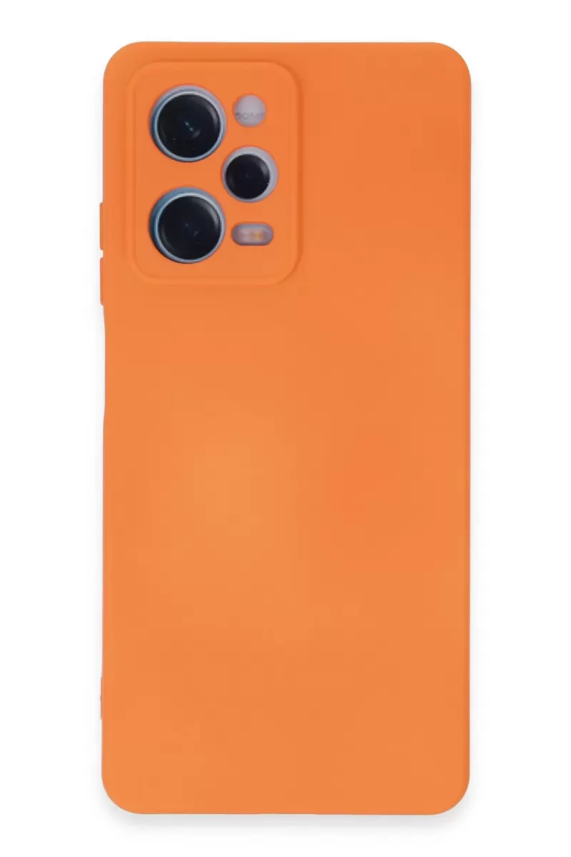 Newface Xiaomi Redmi Note 12 Pro 5G Kılıf Nano içi Kadife Silikon - Turuncu