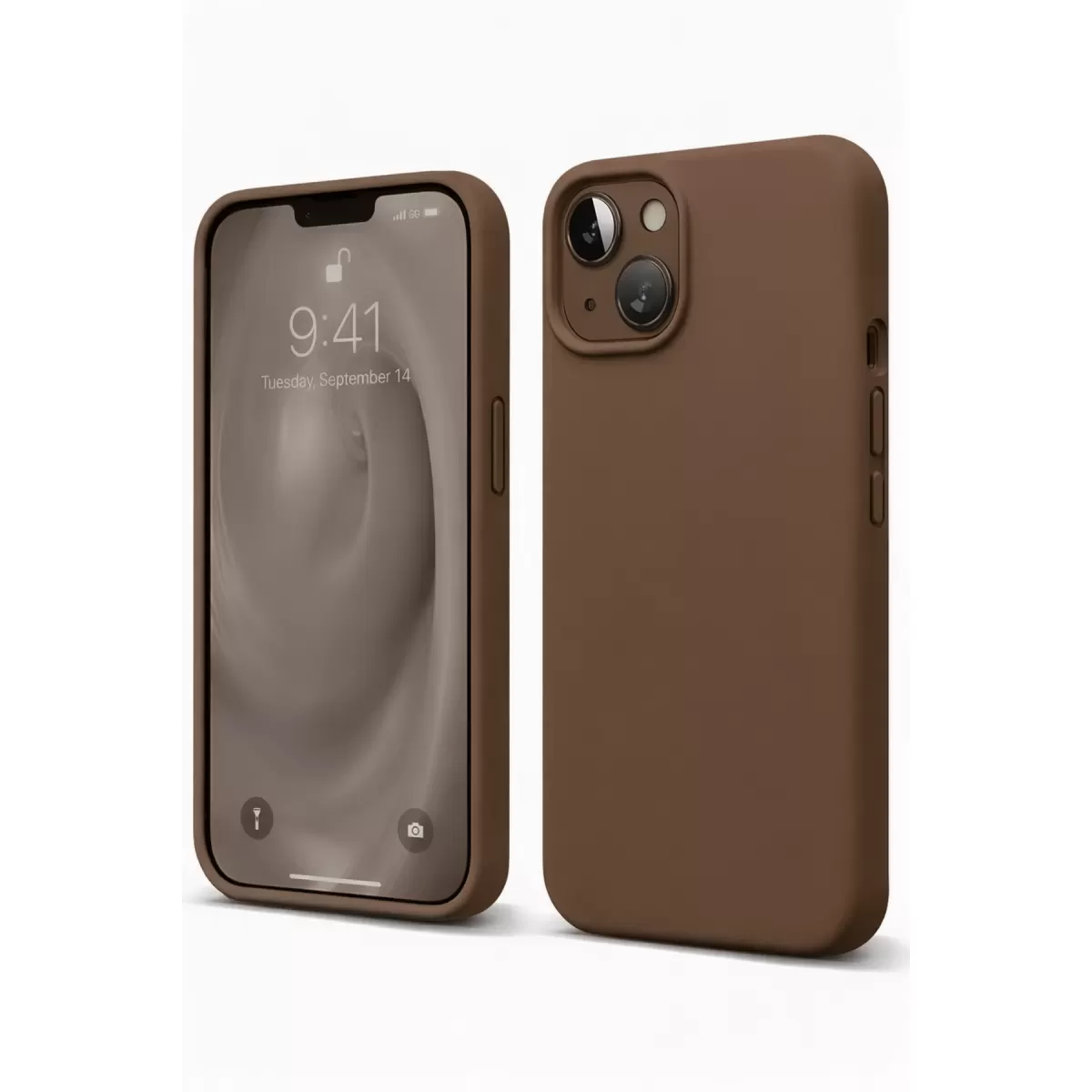 Newface Apple iPhone 14 Kılıf First Silikon - Kahverengi