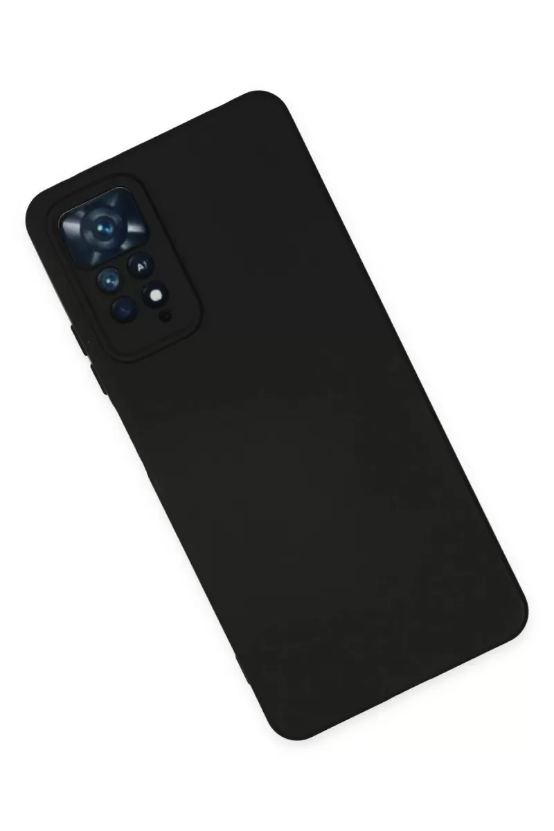 Newface Xiaomi Redmi Note 11 Pro Kılıf Nano içi Kadife Silikon - Siyah
