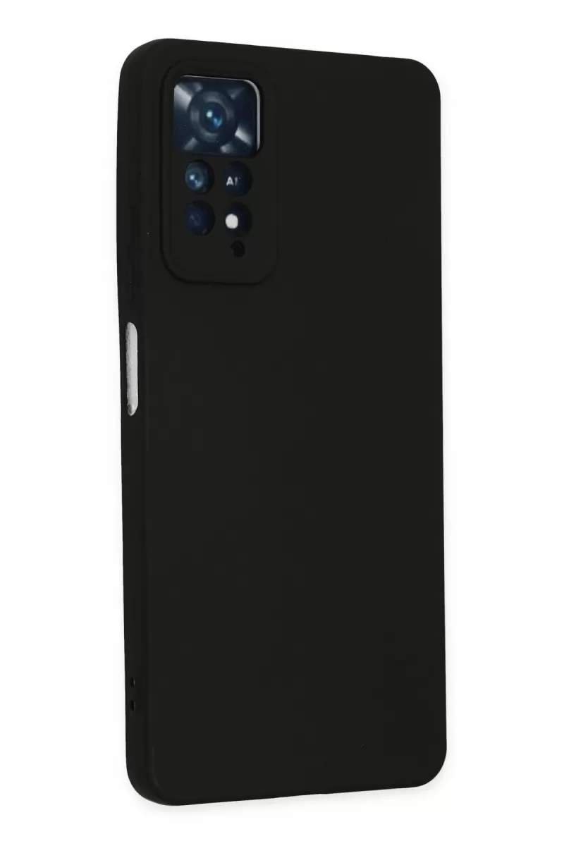 Newface Xiaomi Redmi Note 11 Pro Kılıf Nano içi Kadife Silikon - Siyah
