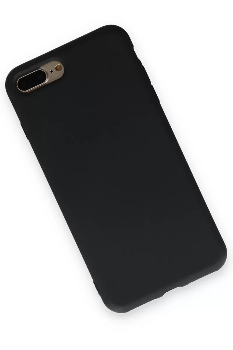 Newface Apple iPhone 7 Plus Kılıf Nano içi Kadife Silikon - Siyah