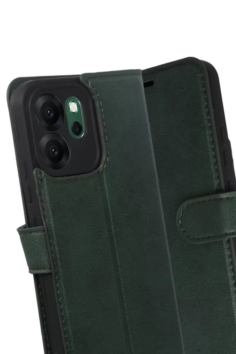 Newface Oppo Reno 14F Trend S Plus Kapaklı Kılıf - Yeşil