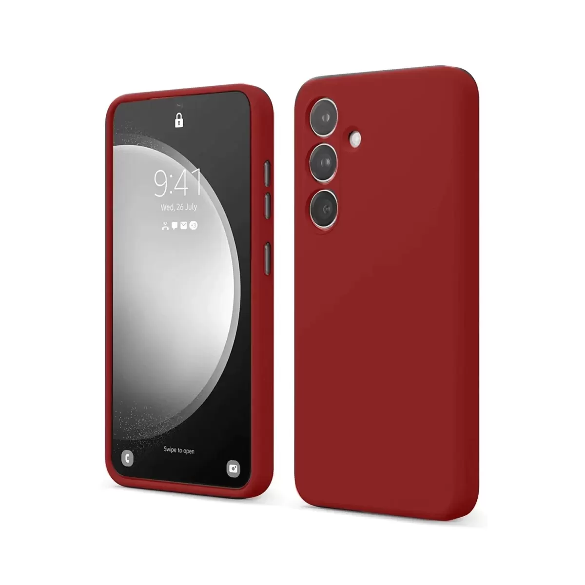 Newface Samsung Galaxy S24 FE Kılıf First Silikon - Kırmızı
