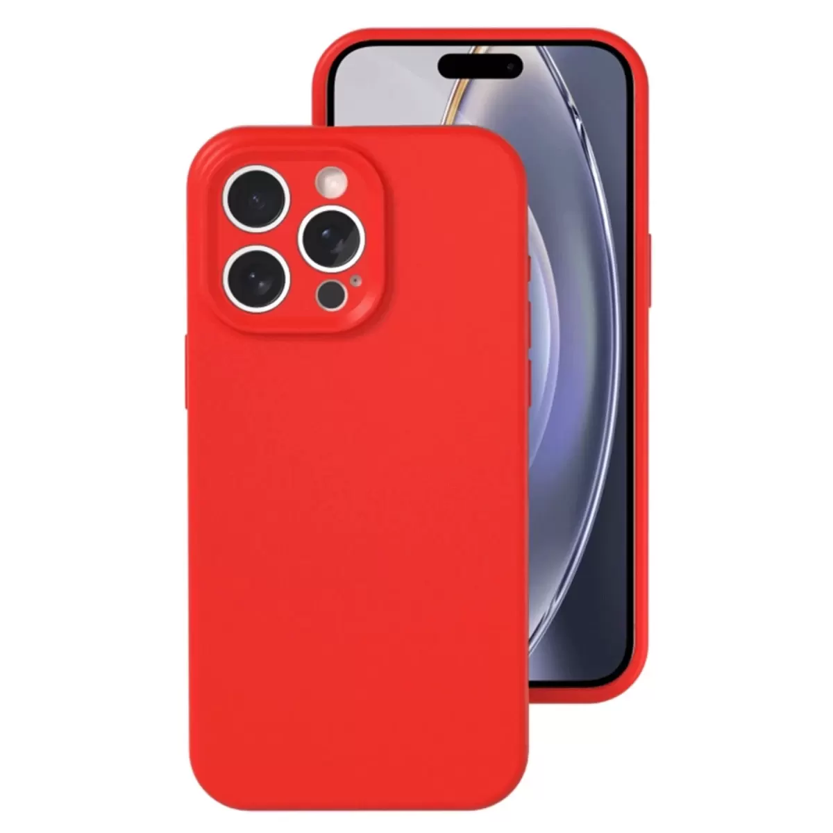 Newface Apple iPhone 16 Pro Kılıf Nano içi Kadife Silikon - Kırmızı