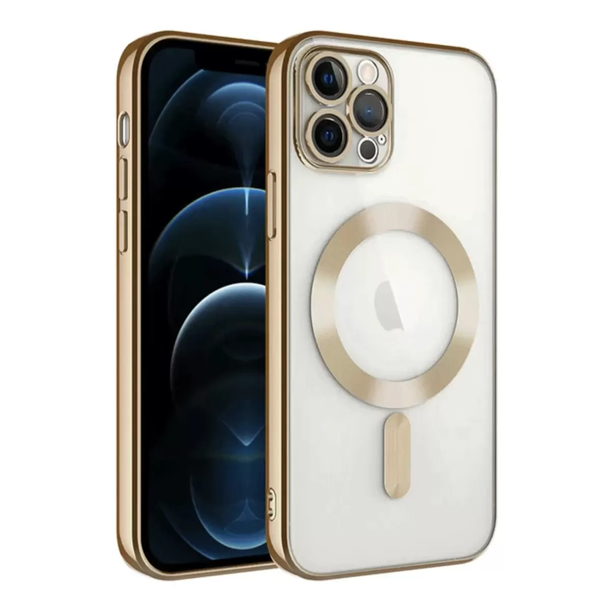 Newface Apple iPhone 14 Pro Max Kılıf Kross Magneticsafe Kapak - Gold