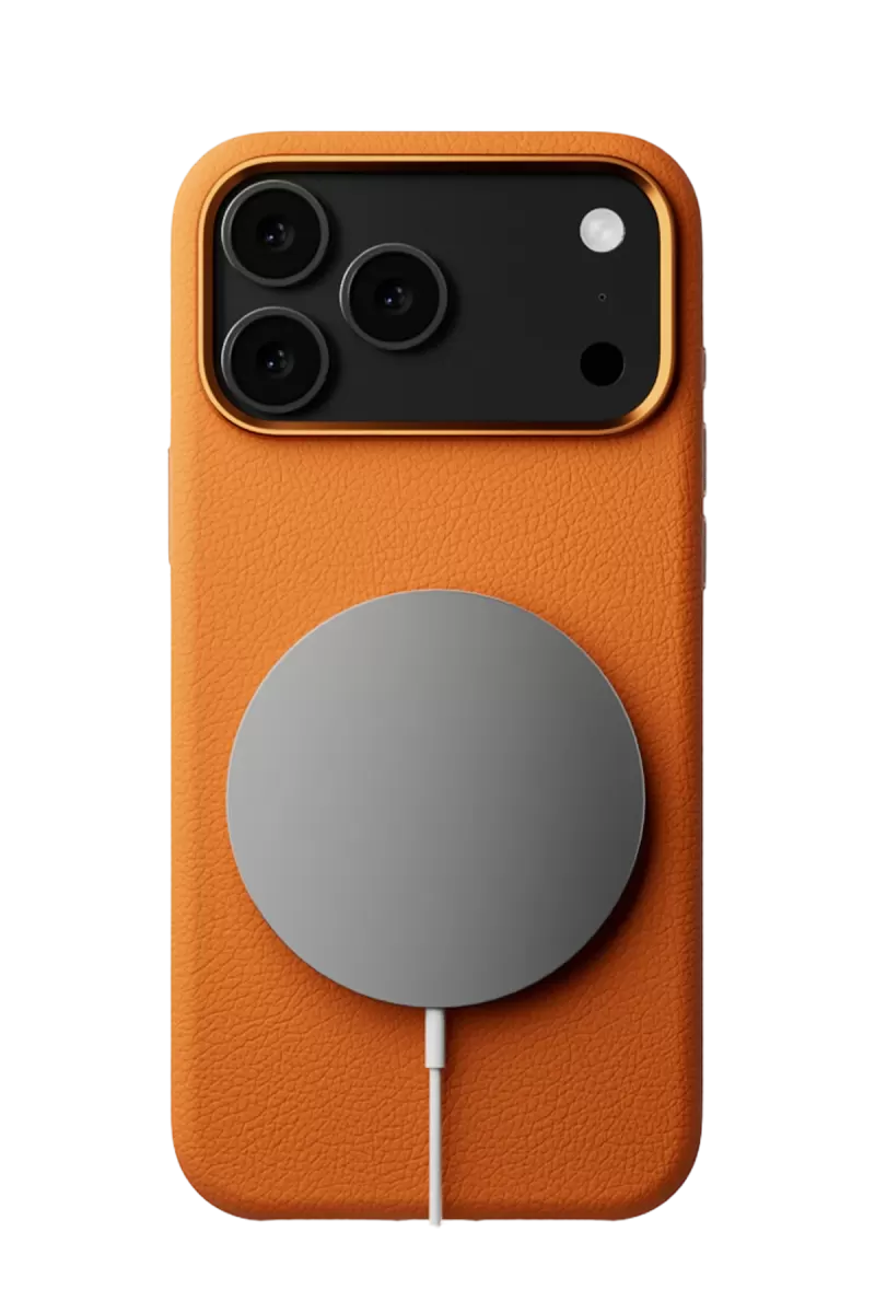 Joko Apple iPhone 17 Pro Max Wonder Deri Magsafe Kapak - Turuncu