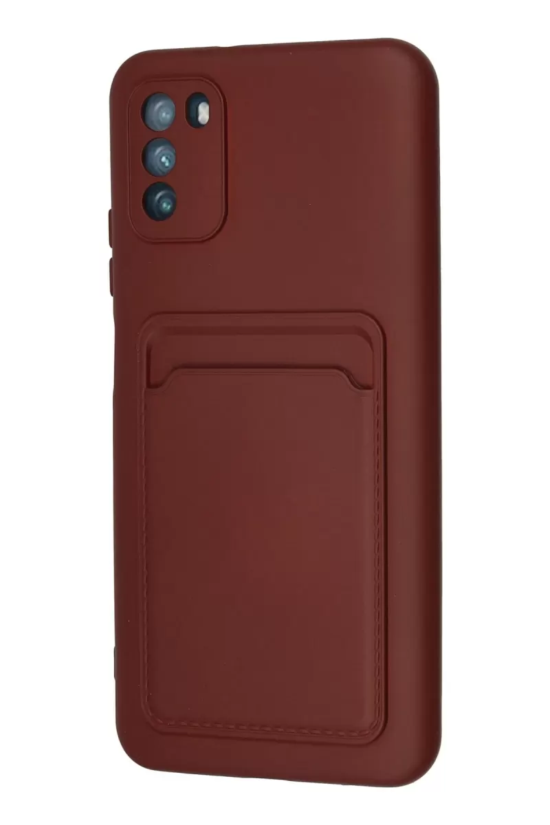 Newface Xiaomi Pocophone M3 Kılıf Kelvin Kartvizitli Silikon - Bordo