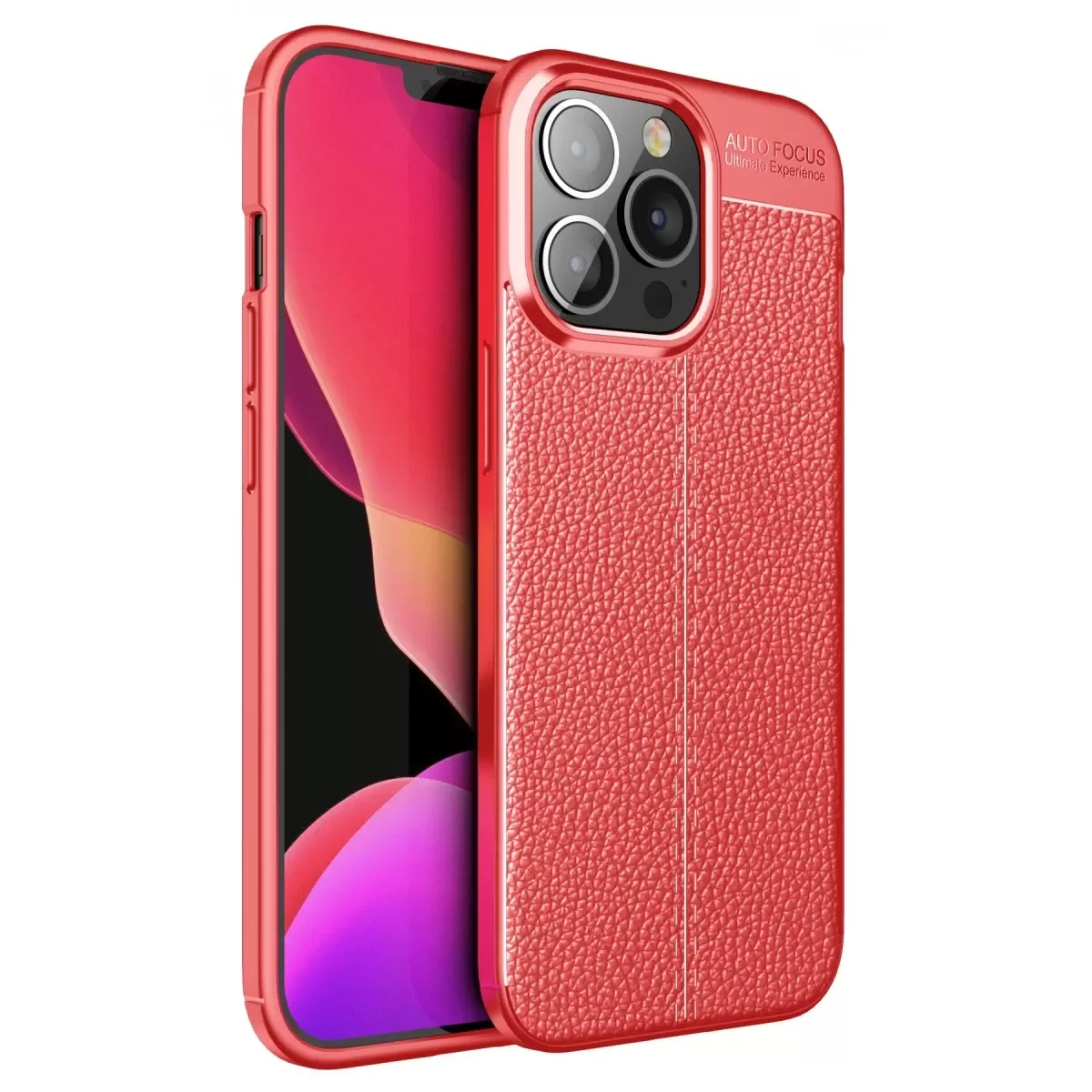 Newface Apple iPhone 13 Pro Max Kılıf Auto Focus Kapak - Kırmızı