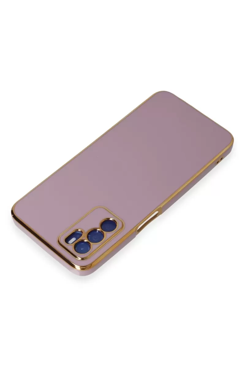 Newface Oppo A16 Kılıf Volet Silikon - Mor
