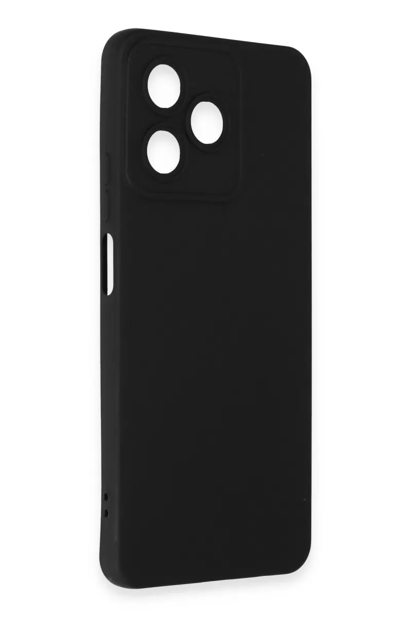 Newface Realme C53 Kılıf Nano içi Kadife Silikon - Siyah