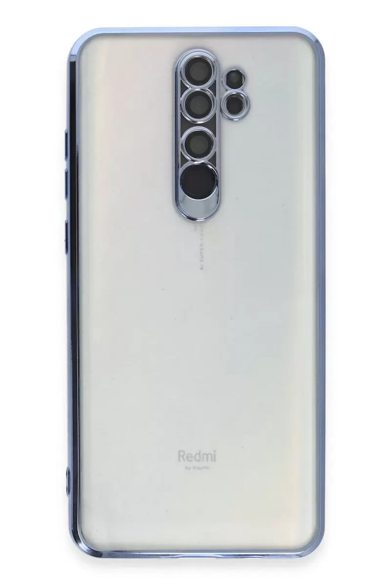 Newface Xiaomi Redmi Note 8 Pro Kılıf Razer Lensli Silikon - Açık Mavi