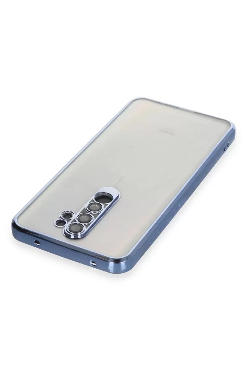 Newface Xiaomi Redmi Note 8 Pro Kılıf Razer Lensli Silikon - Açık Mavi