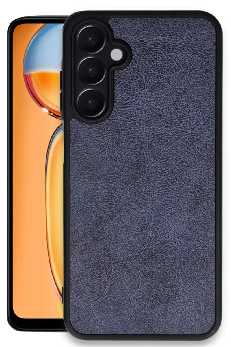 Newface Samsung Galaxy A36 Kılıf Aras Deri Kapak - Lacivert