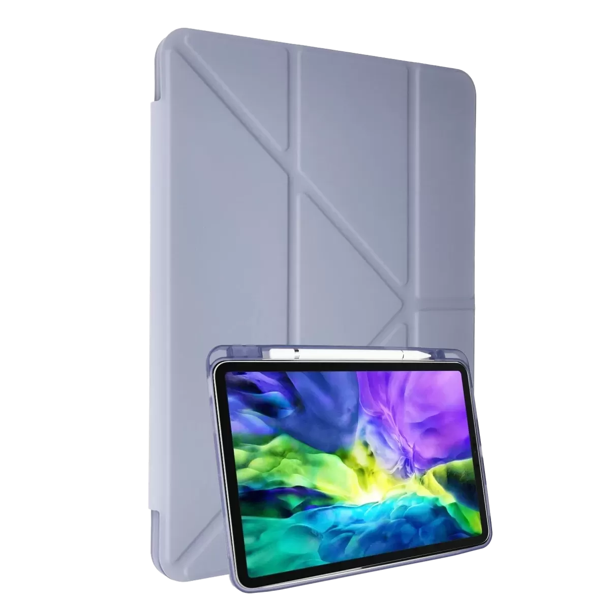 Newface Apple iPad 2022 10.9 (10.nesil) Kılıf Kalemlikli Mars Tablet Kılıfı - Lila