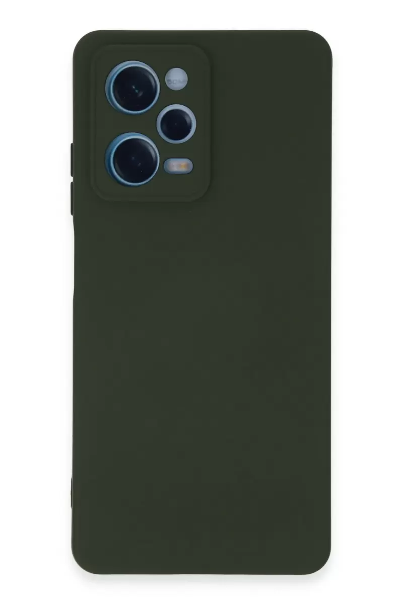 Newface Xiaomi Redmi Note 12 Pro 5G Kılıf Nano içi Kadife Silikon - Koyu Yeşil