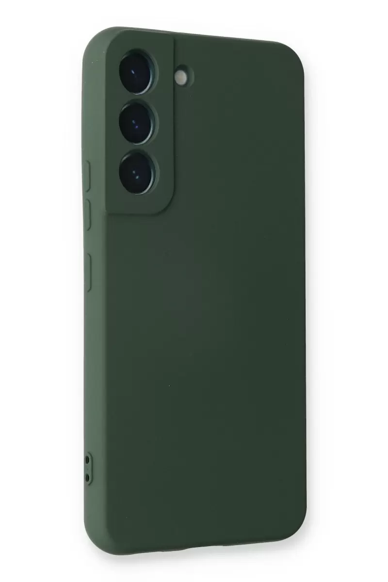 Newface Samsung Galaxy S22 Plus Kılıf Nano içi Kadife Silikon - Koyu Yeşil