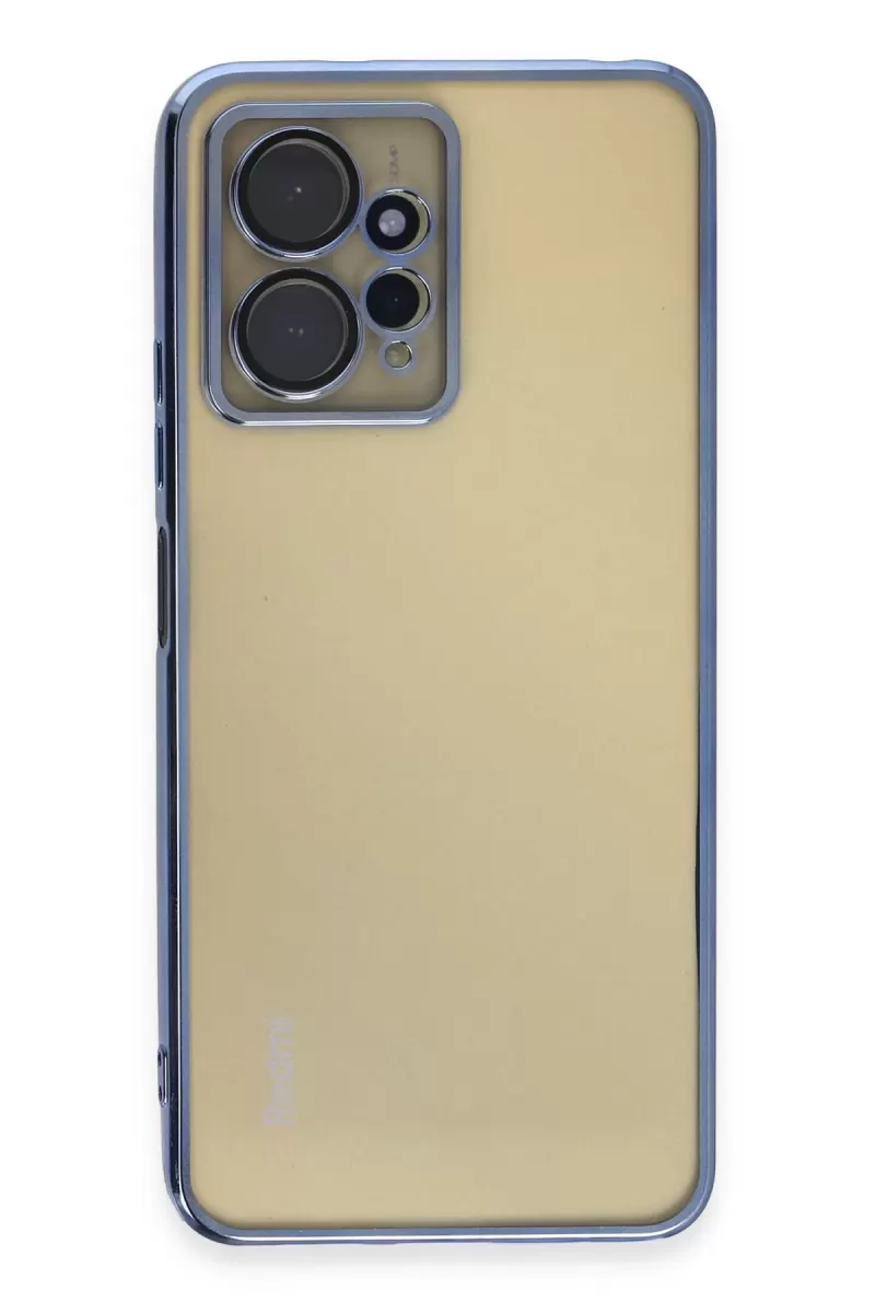 Newface Xiaomi Redmi Note 12 4G Kılıf Razer Lensli Silikon - Açık Mavi
