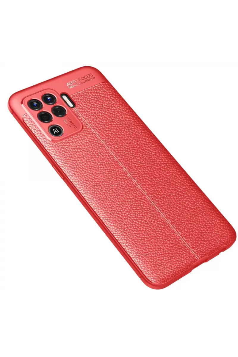 Newface Oppo Reno 5 Lite Kılıf Auto Focus Kapak - Kırmızı