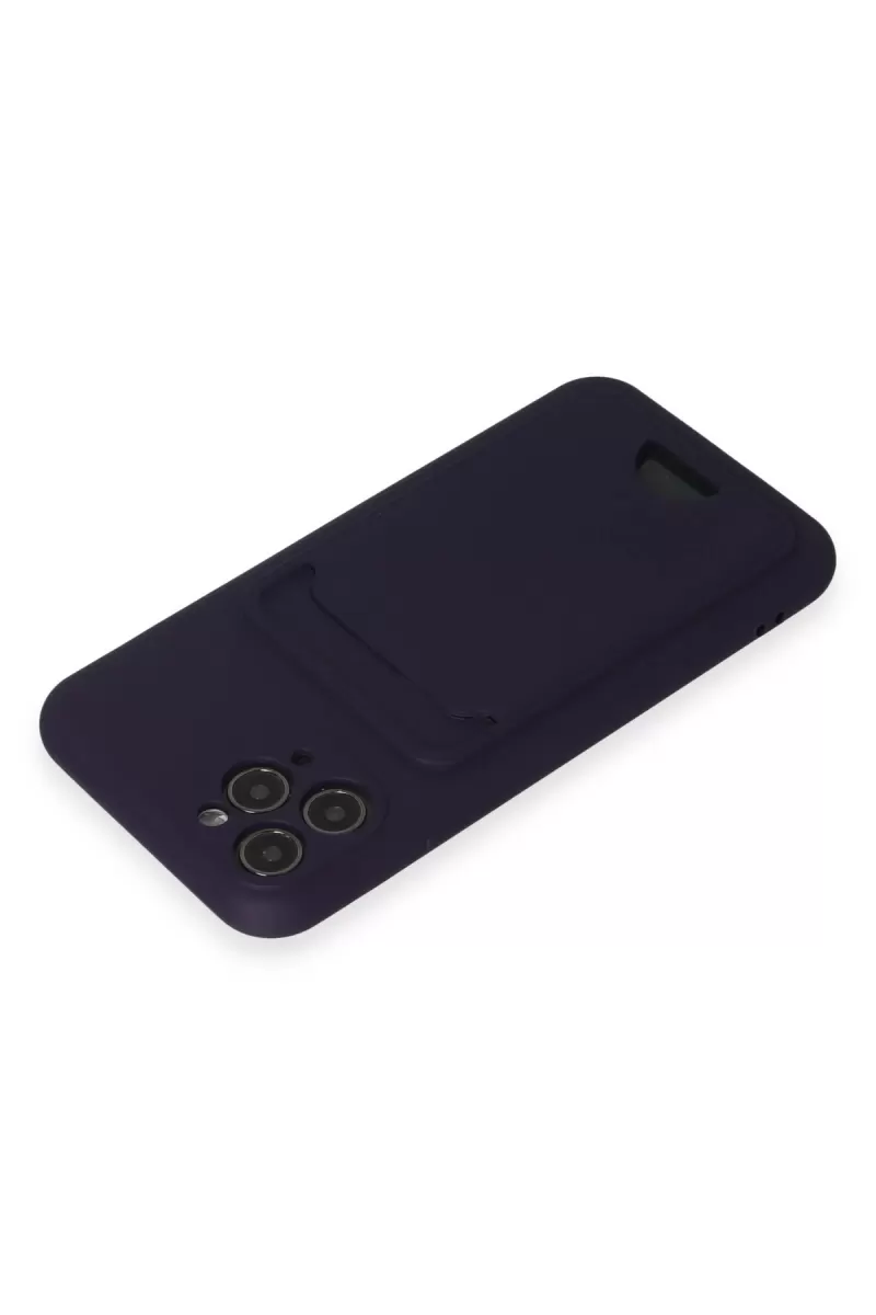 Newface Apple iPhone 11 Pro Kılıf Kelvin Kartvizitli Silikon - Derin Mor