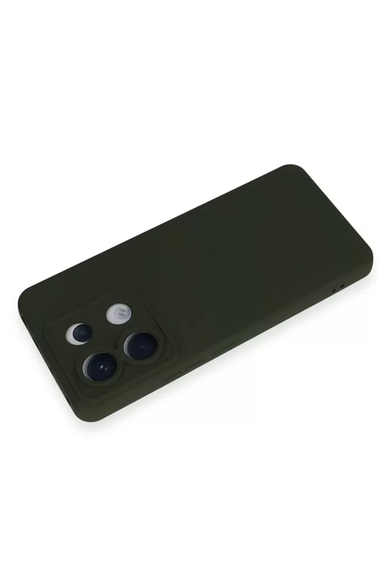 Newface Xiaomi Redmi Note 13 Pro 5G Kılıf Nano içi Kadife Silikon - Koyu Yeşil