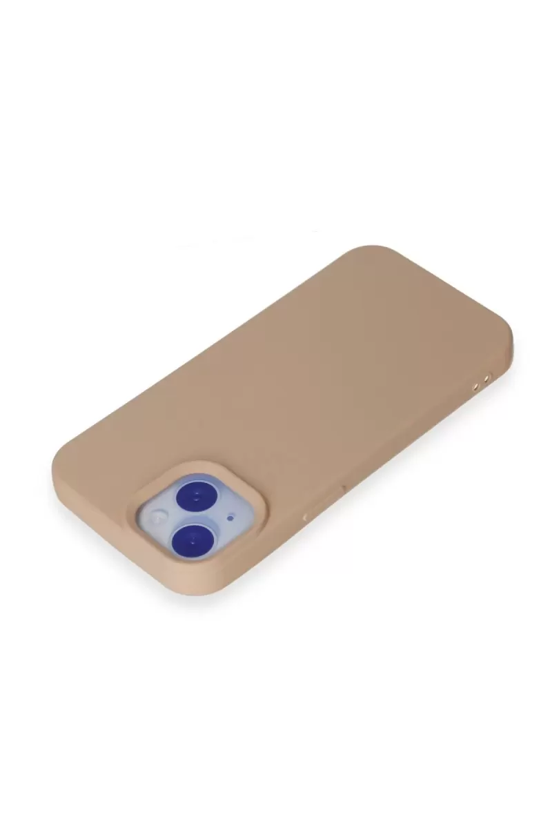 Newface Apple iPhone 15 Kılıf Nano içi Kadife Silikon - Pudra