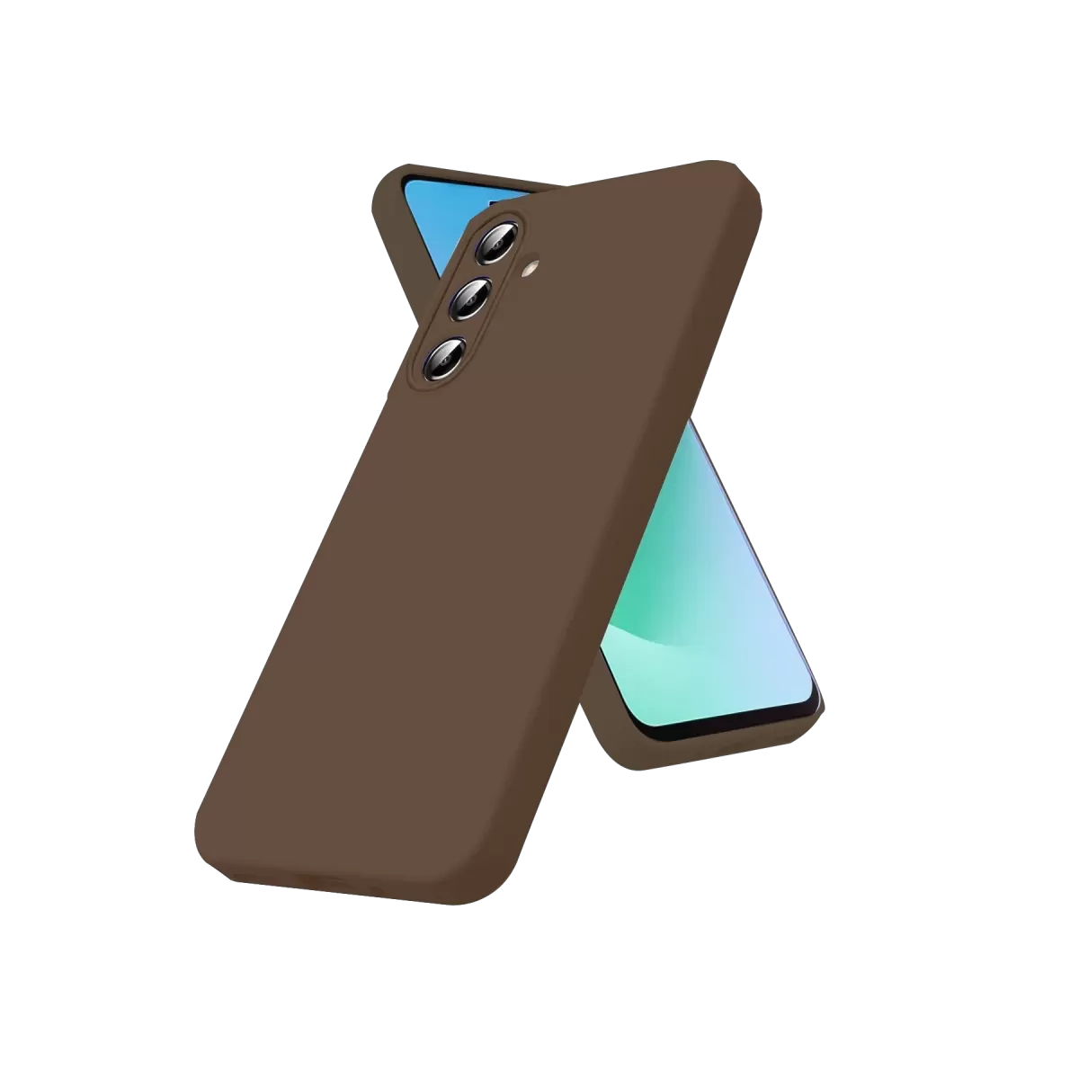 Newface Samsung Galaxy A56 Kılıf First Silikon - Kahverengi