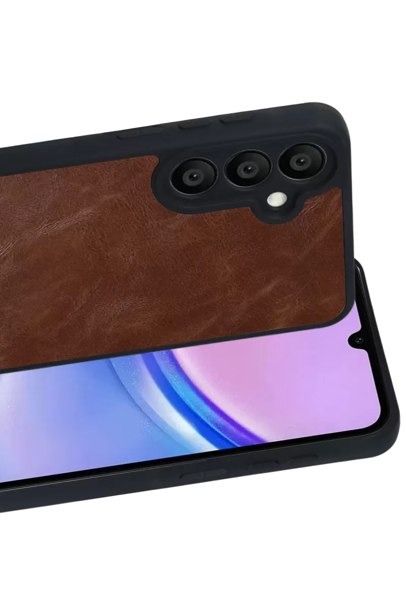 Newface Samsung Galaxy A57 5G Aras Deri Kapak - Taba