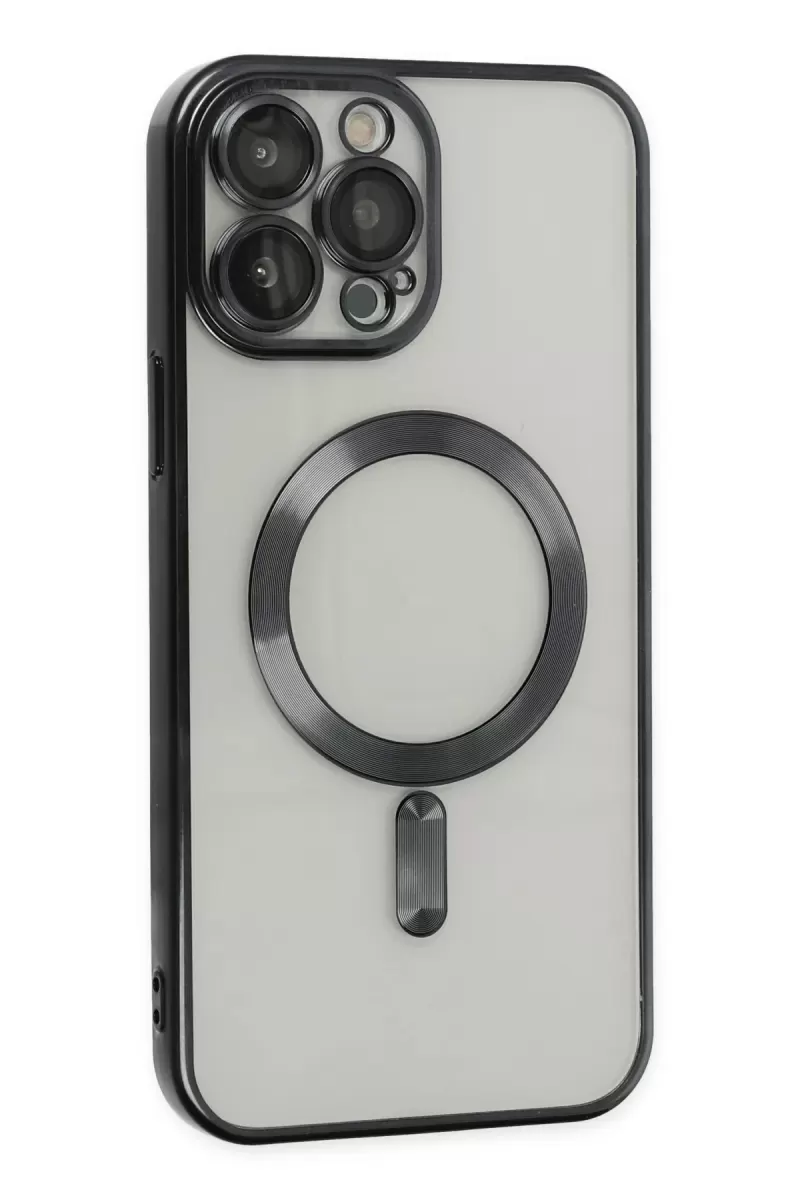 Newface Apple iPhone 13 Pro Max Kılıf Kross Magneticsafe Kapak - Siyah