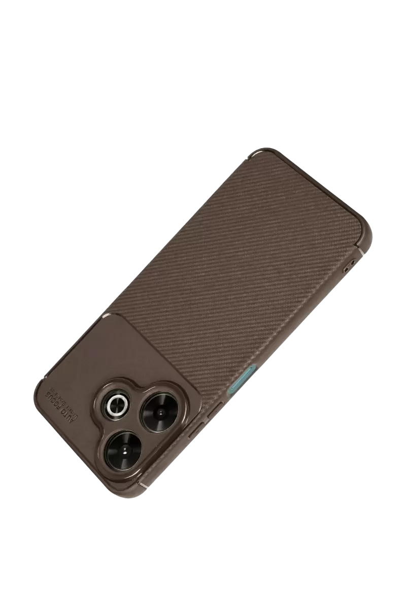 Newface Xiaomi Redmi 13 4G Kılıf Auto Focus Karbon Kapak - Kahverengi