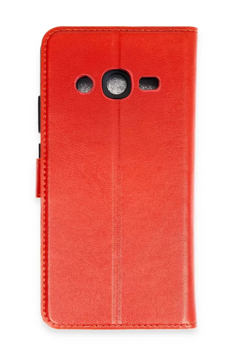 Newface Samsung Galaxy J7 Kılıf Trend S Plus Kapaklı Kılıf - Kırmızı