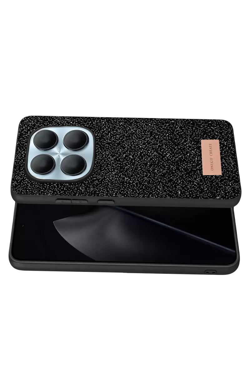 Onegif Xiaomi Redmi Note 15 Pro 5G Bright Simli Kapak - Siyah