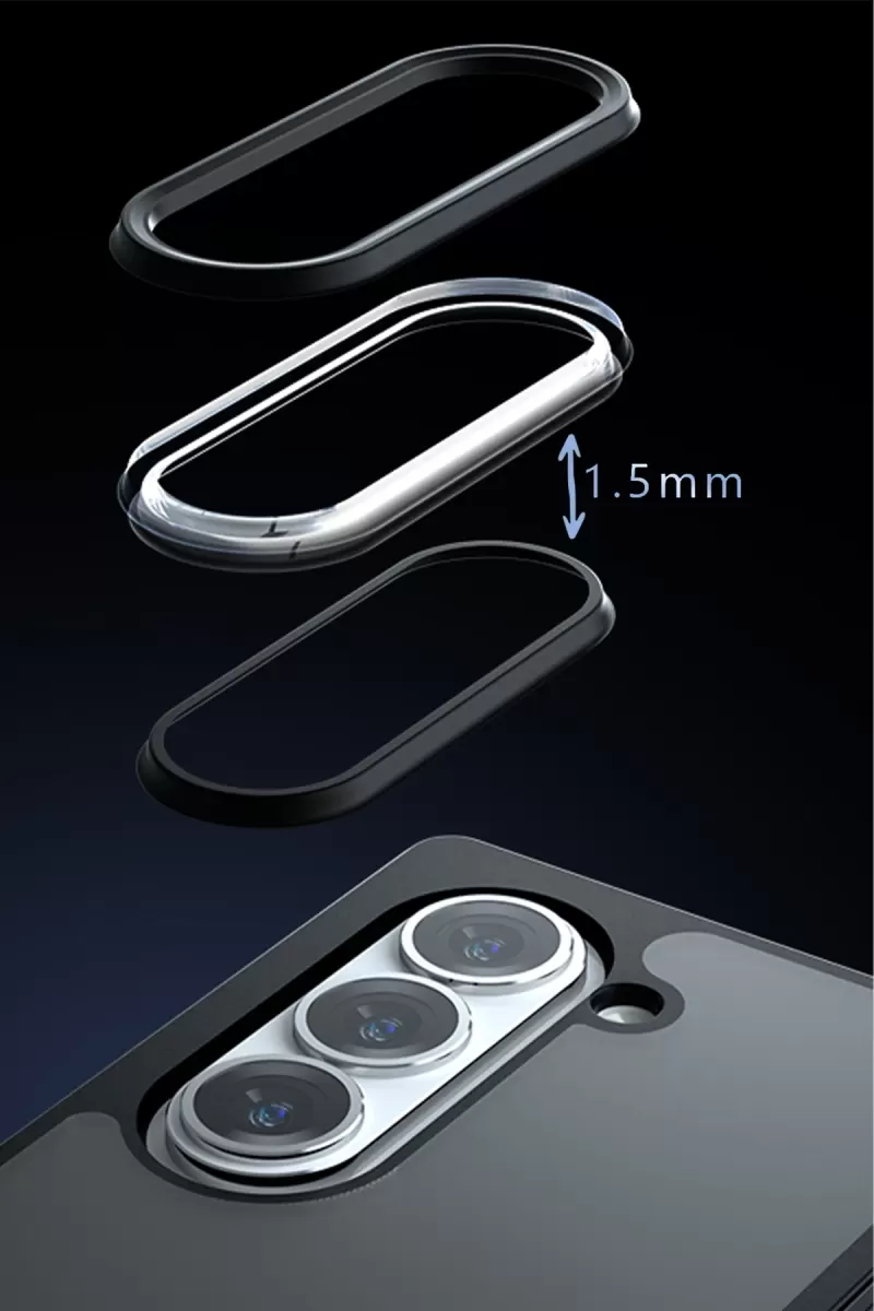 Newface Samsung Galaxy Z Fold 5 Kılıf Blur Fold Kapak - Siyah