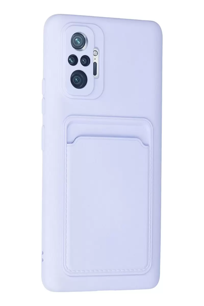 Newface Xiaomi Redmi Note 10 Pro Kılıf Kelvin Kartvizitli Silikon - Lila