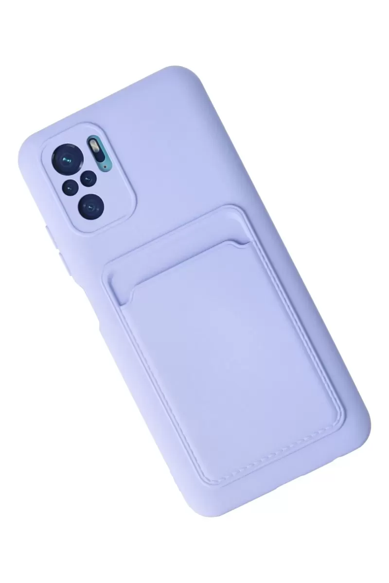 Newface Xiaomi Redmi Note 10S Kılıf Kelvin Kartvizitli Silikon - Lila