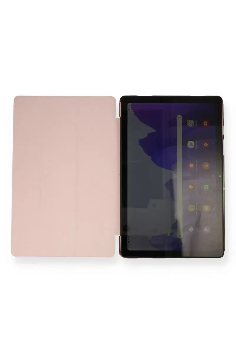 Newface Samsung Galaxy T970 Tab S7 Plus 12.4 Kılıf Tablet Smart Kılıf - Rose Gold