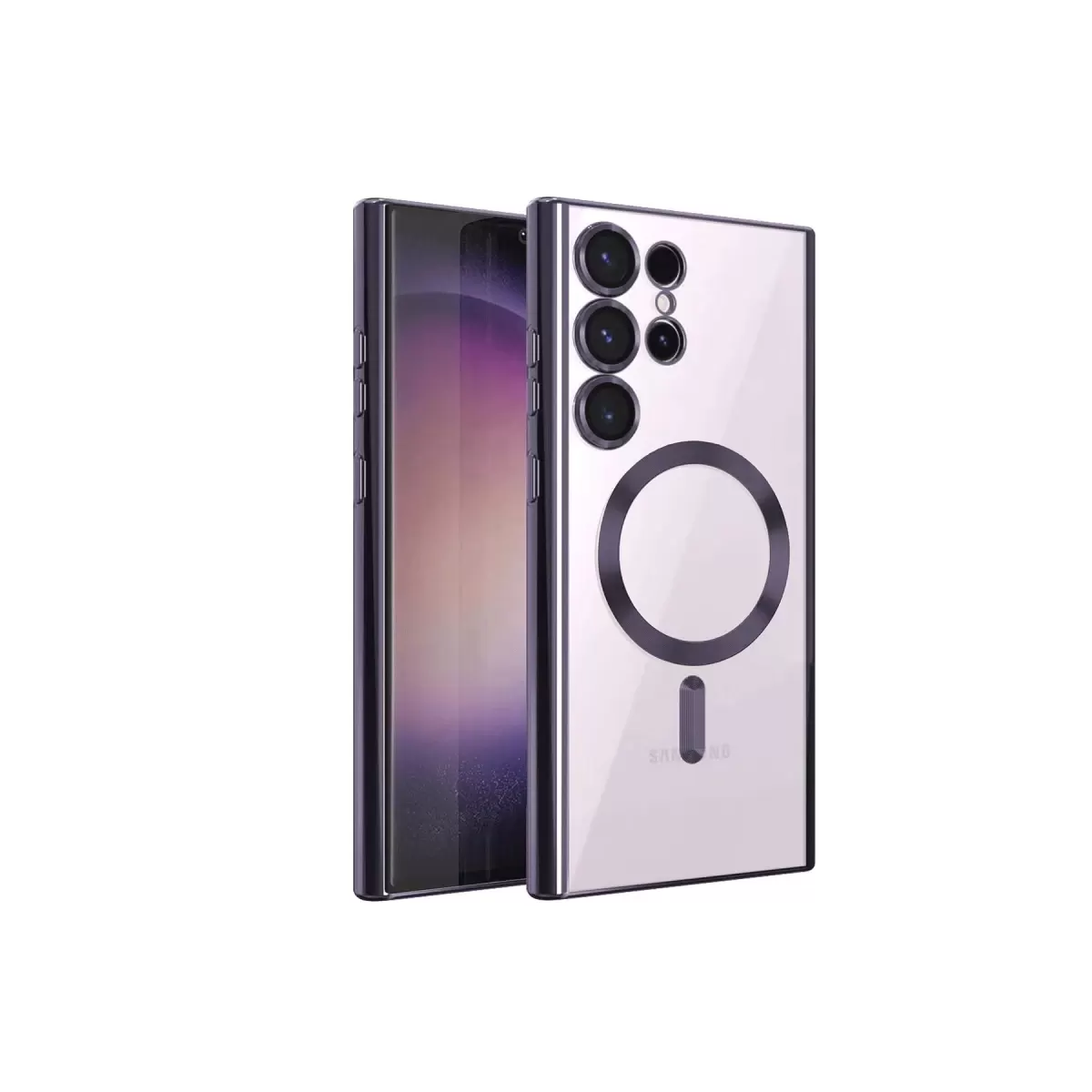Newface Samsung Galaxy S24 Ultra Kılıf Kross Magneticsafe Kapak - Mor
