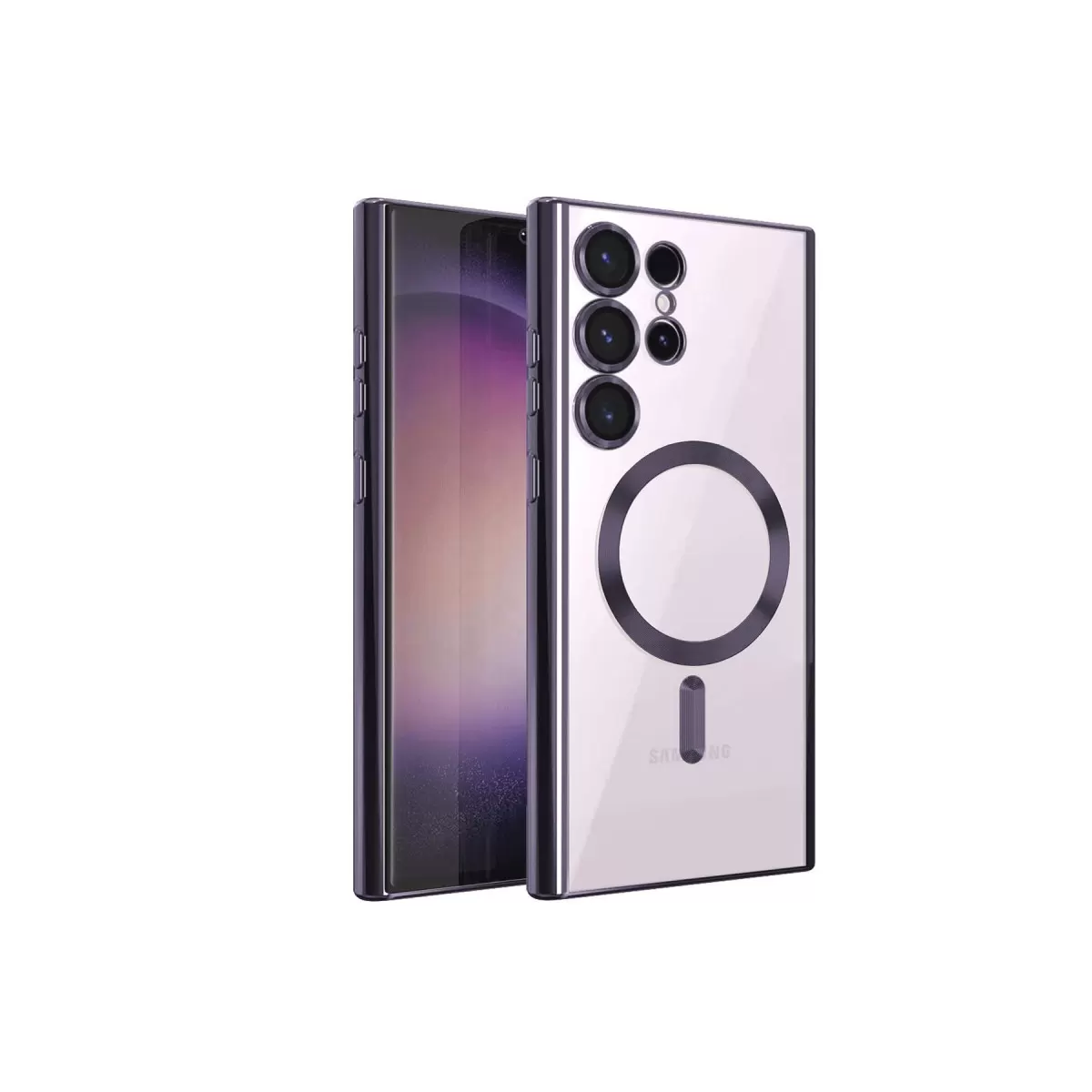 Newface Samsung Galaxy S24 Ultra Kılıf Kross Magneticsafe Kapak - Mor