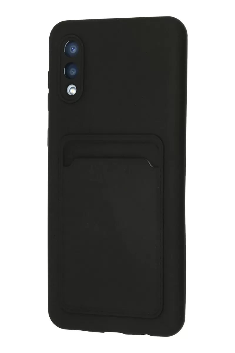 Newface Samsung Galaxy A02 Kılıf Kelvin Kartvizitli Silikon - Siyah