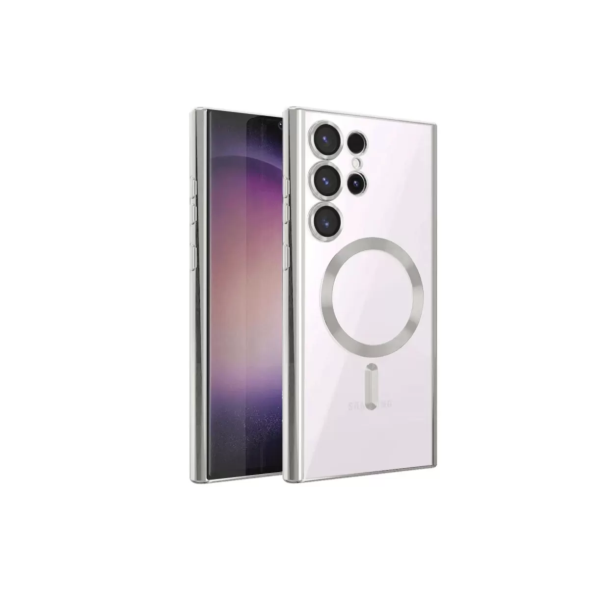 Newface Samsung Galaxy S24 Ultra Kılıf Kross Magneticsafe Kapak - Titan Gri
