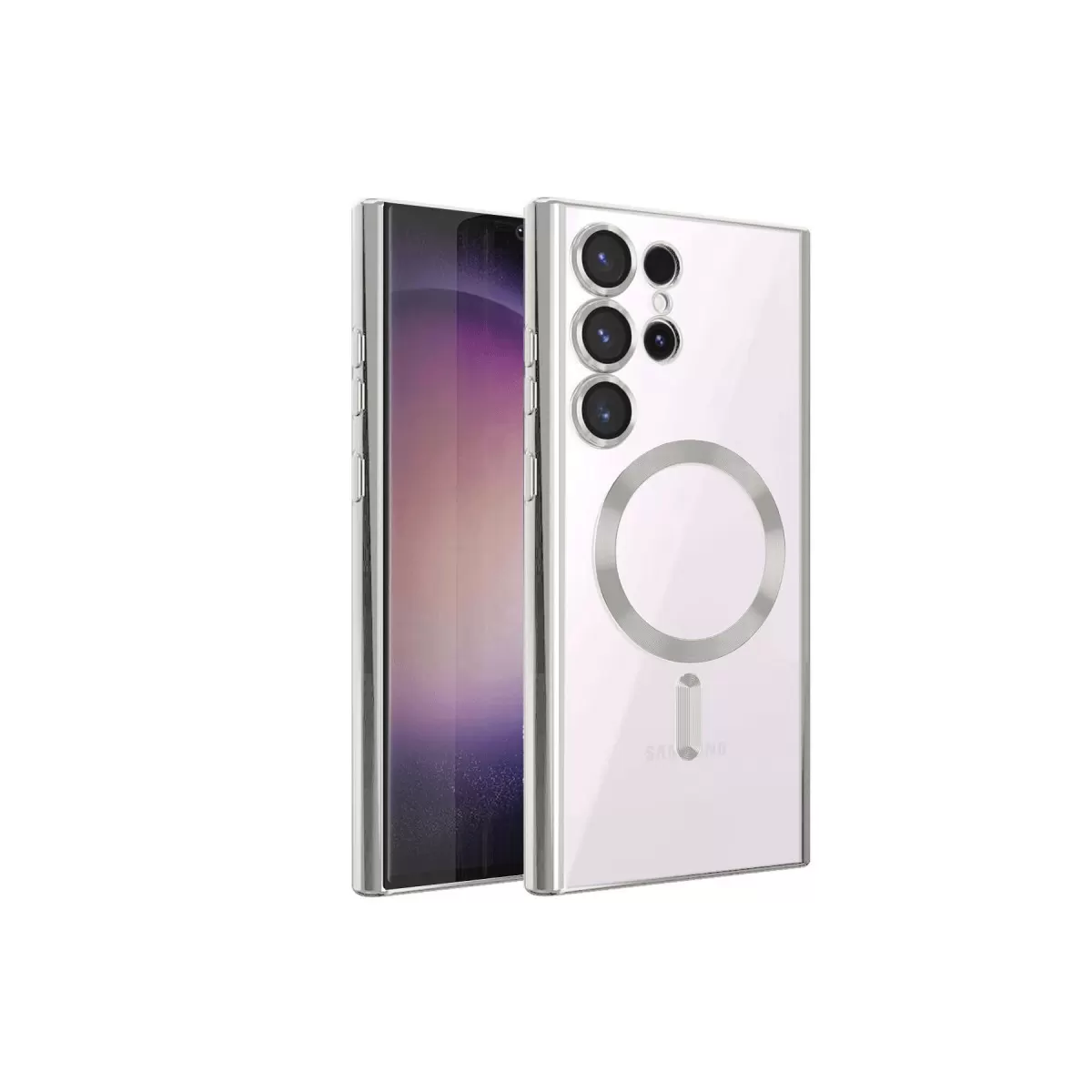 Newface Samsung Galaxy S24 Ultra Kılıf Kross Magneticsafe Kapak - Titan Gri