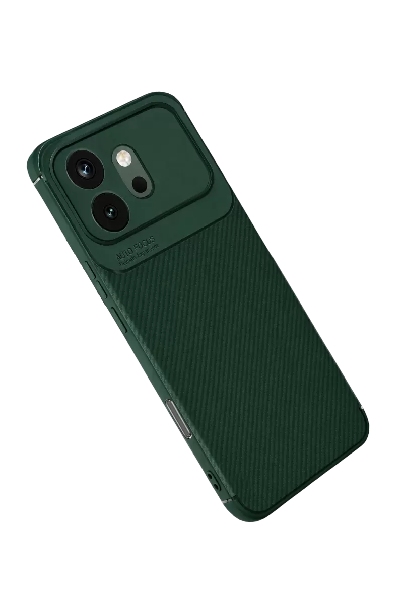 Newface Huawei Honor 600 Auto Focus Karbon Kapak - Koyu Yeşil